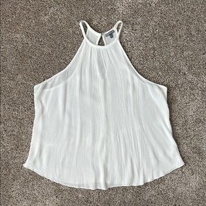 Charlotte Russe High Neck Ribbed Blouse Tank